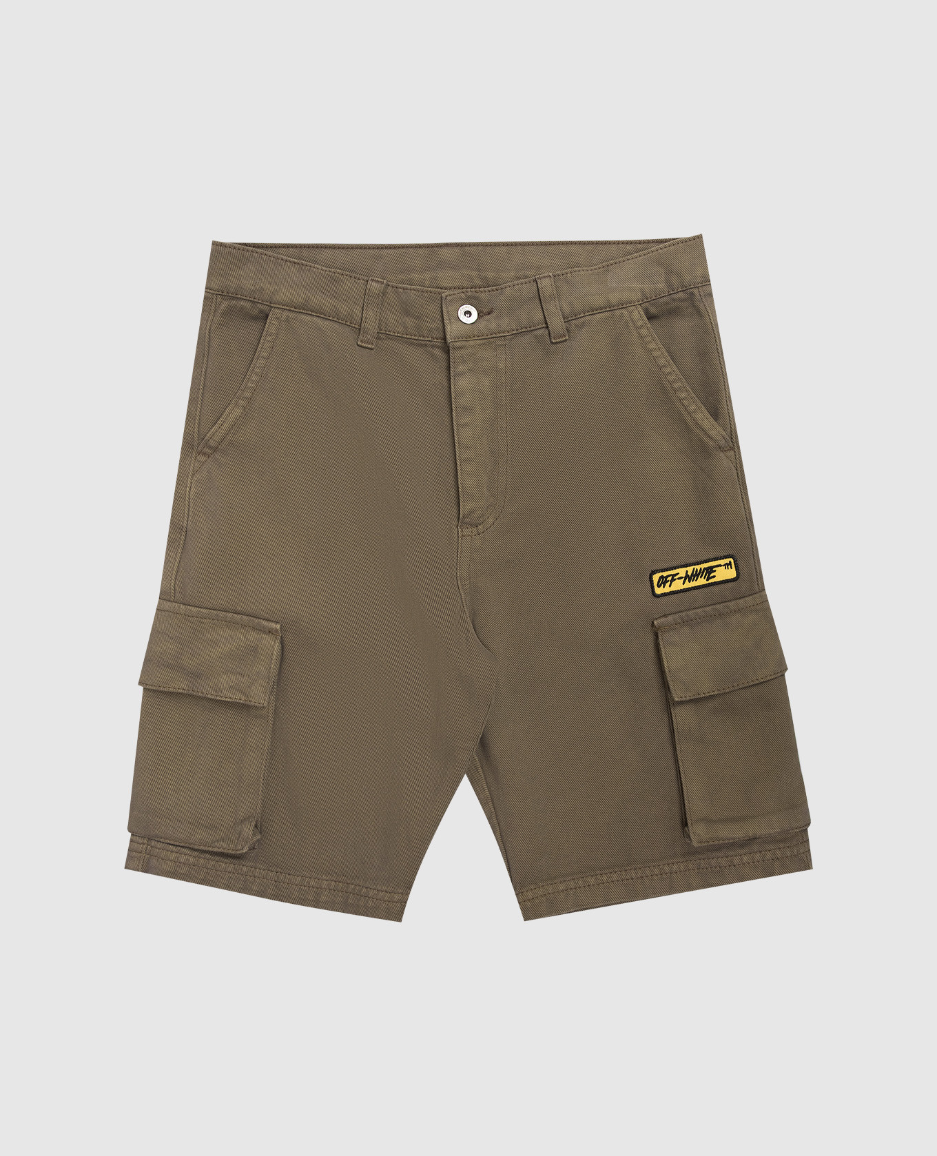 Children's khaki denim cargo shorts