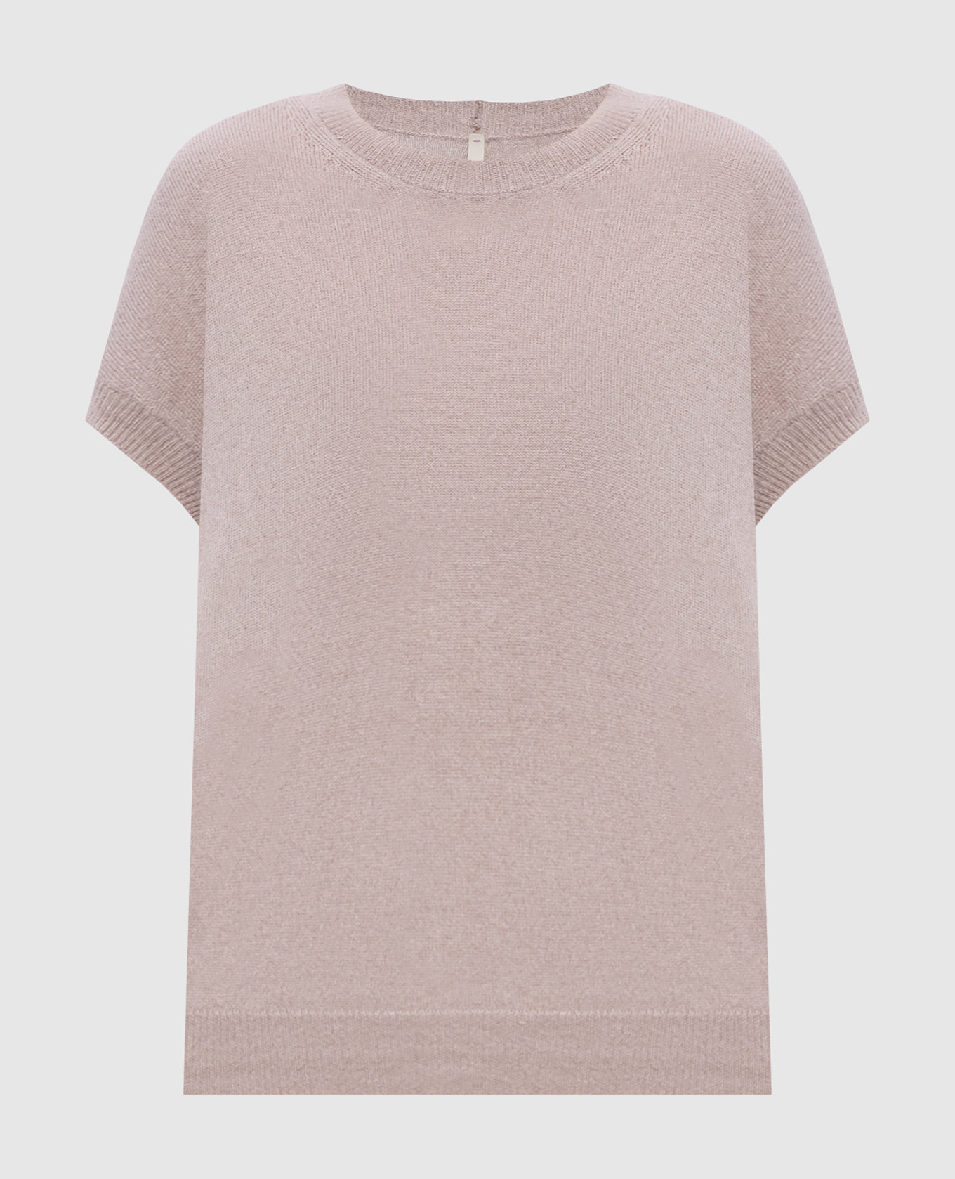 Beige silk and cashmere top