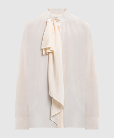 White silk blouse