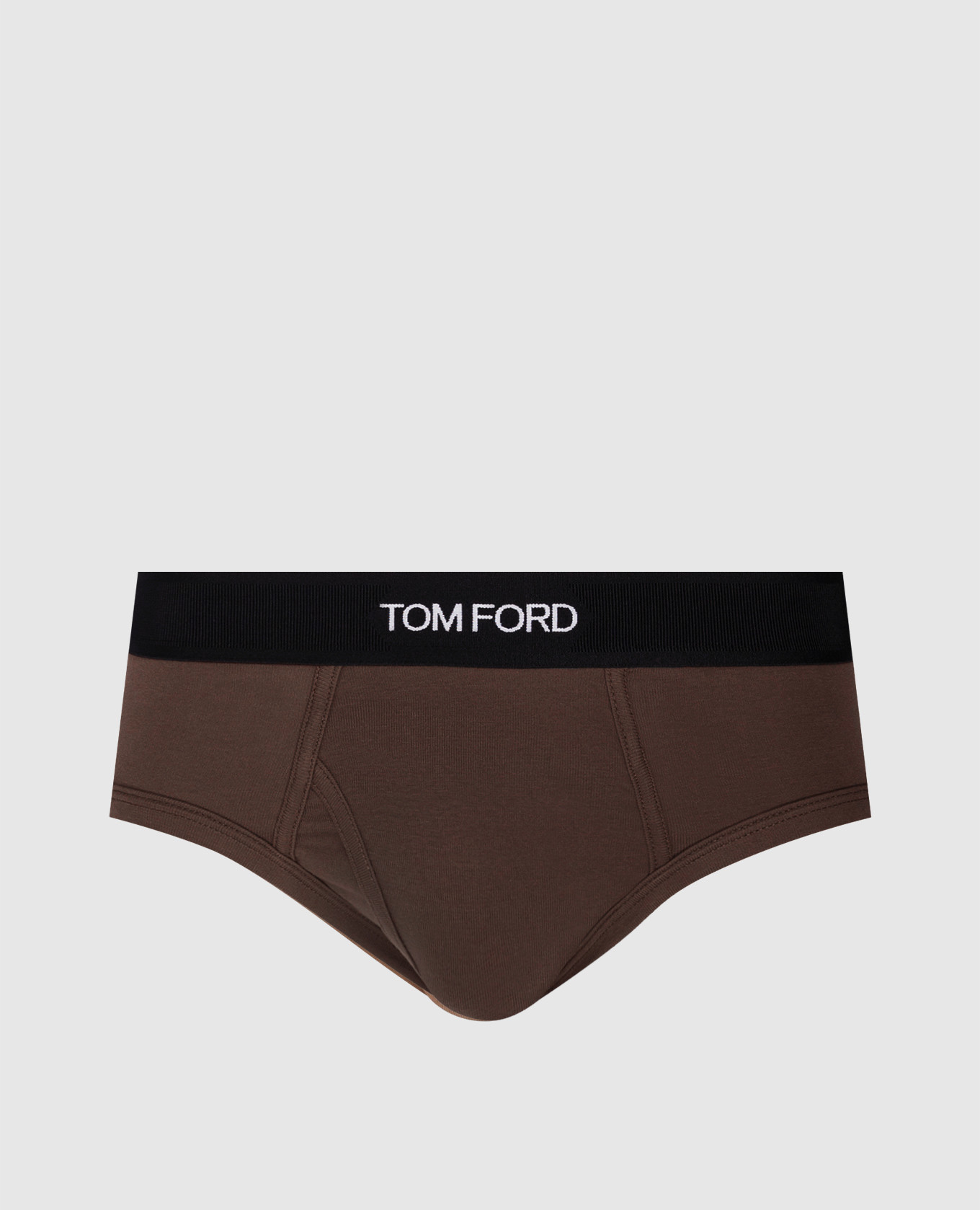 Brown briefs with logo