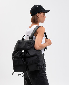 Ami Paris Black Marcel backpack ULL757AW0001