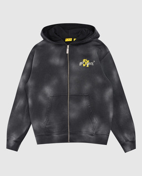 Off-White Children's gray sports jacket with Arrow Spray logo print 44BBE001S26F004