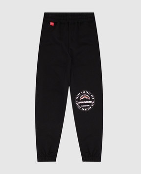 Sprayground Kids' black joggers with logo print SPY1489GBLK
