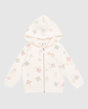 Off-White Children's ivory sports jacket with emblem print 44GXV001F26F001
