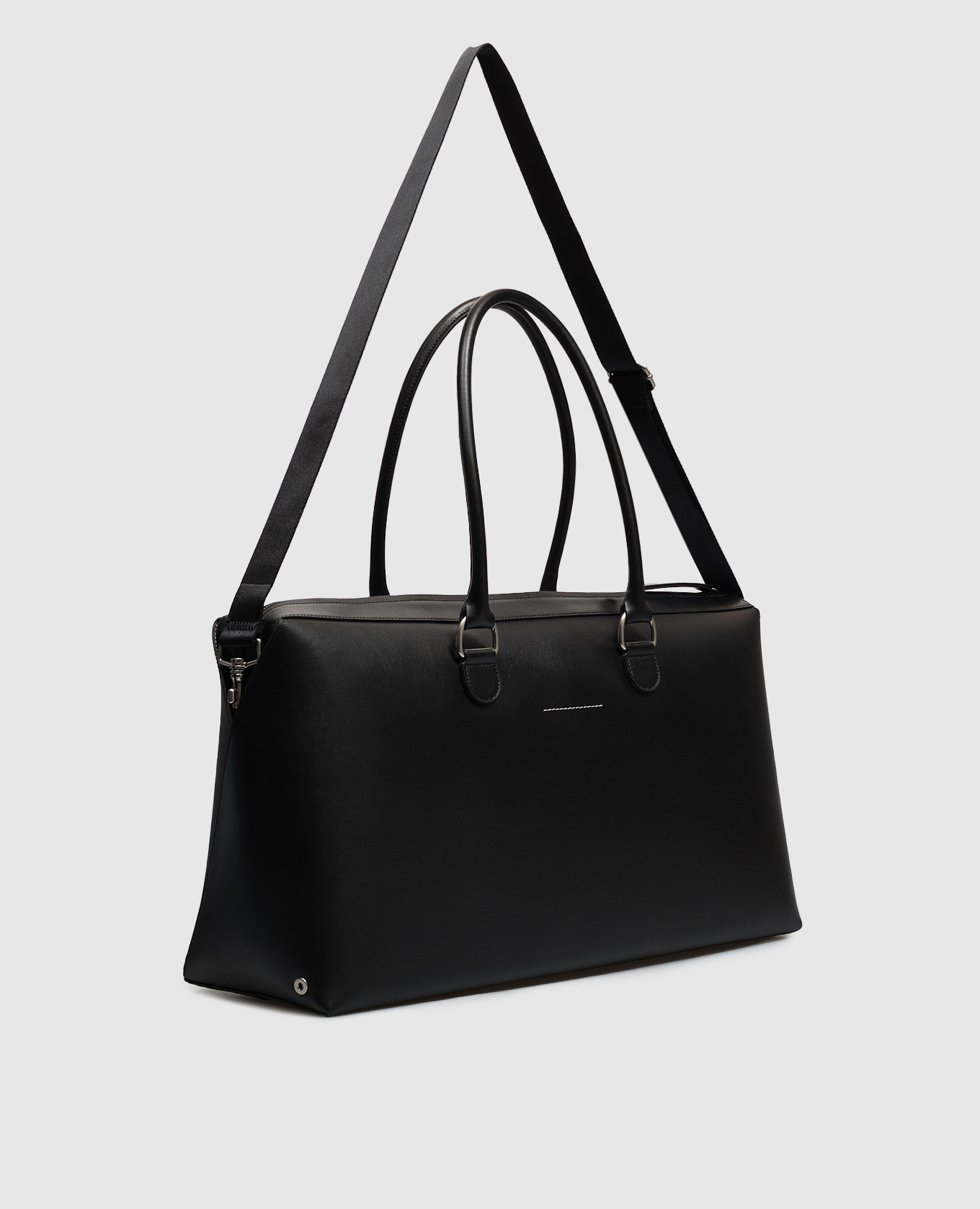 Black leather travel bag Bauletto Maison Margiela MM6 3