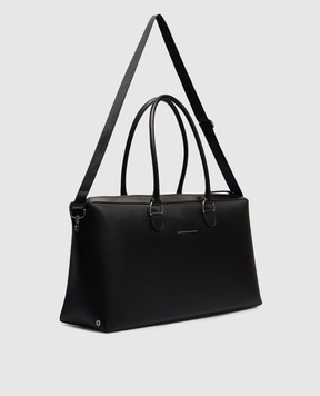 Maison Margiela MM6 Black leather travel bag Bauletto SB6WI0009P9061
