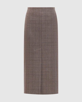 Twinset Checked skirt with wool 262TP2802