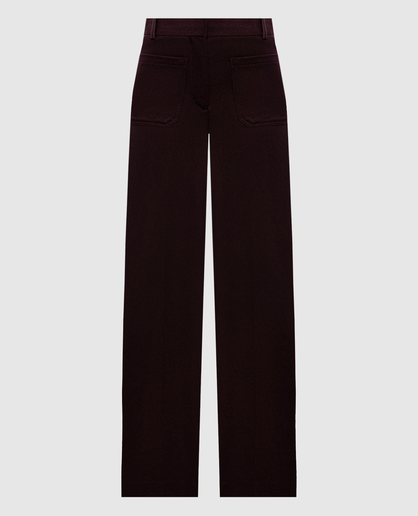 Alina burgundy wool flared pants