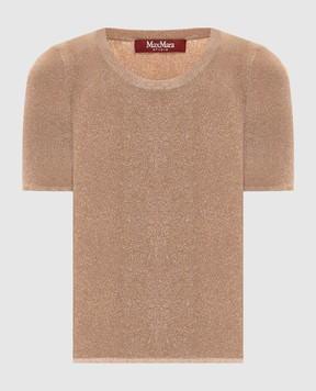 Max Mara Brown top with lurex MSTSEQUOIA