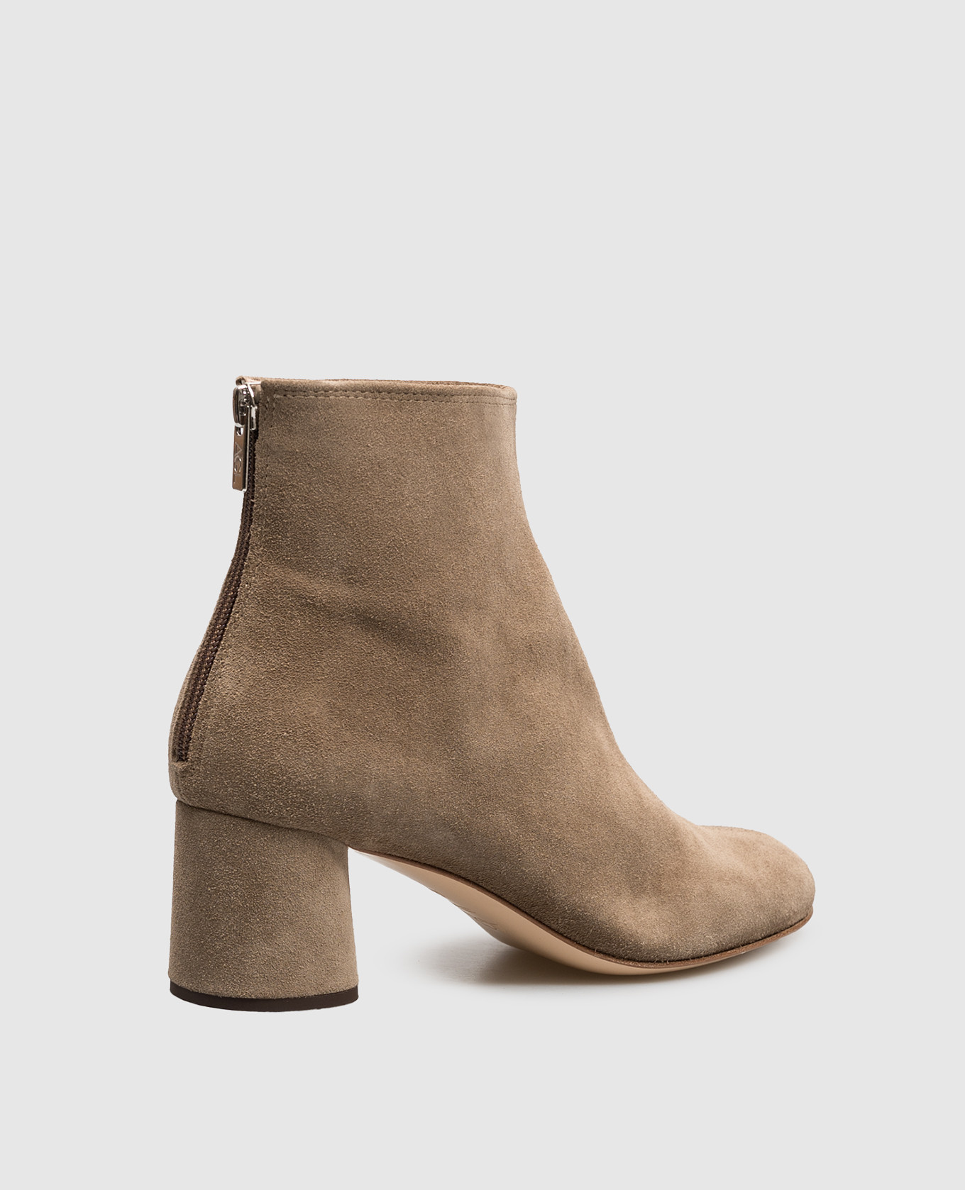 Beige suede ankle boots OLGA AGL 3