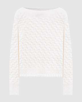 Twinset Ivory sweater with textured pattern 262AP3282