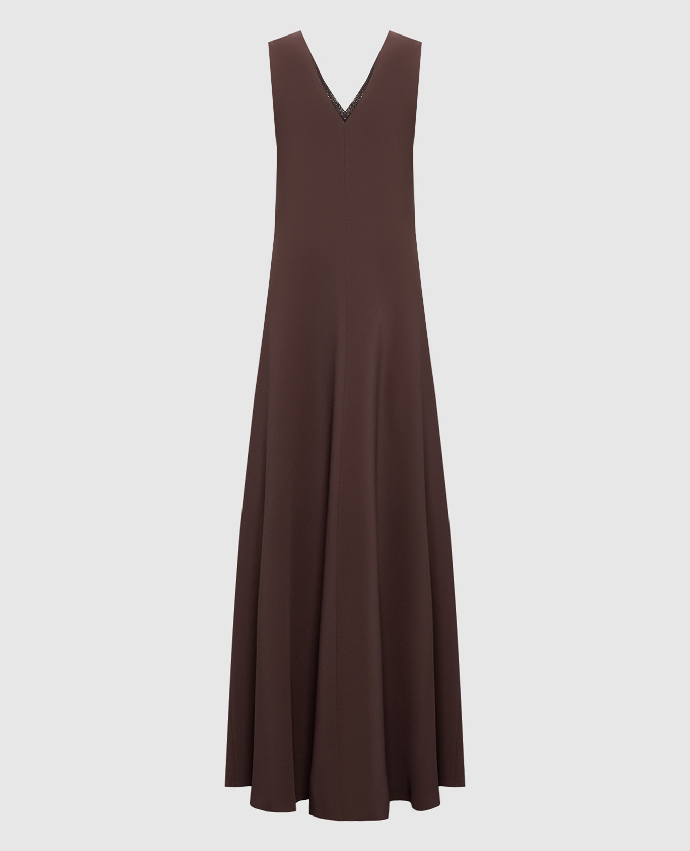 

Brown maxi dress with silk Brunello Cucinelli