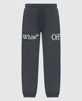 Off-White Blue sweatpants with logo print 44MCH057F26F001