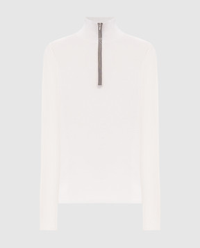 Brunello Cucinelli Ribbed wool and cashmere jumper with zipper M14817604P
