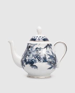 Baci Milano White porcelain teapot Versailles TEAPVER01