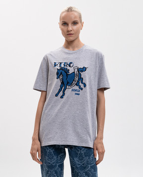 Etro Gray T-shirt PEGASO WRMA0005AK1BJ