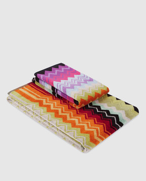 Missoni Home Set of Giacomo terry towels in branded pattern 2 pcs 1G3SP99827