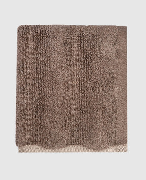 Hamam Brown terry face towel ASH RIBBED ASHRIBBEDWASHCLOTH