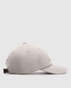 Brunello Cucinelli Gray cap with logo embroidery M277P9850