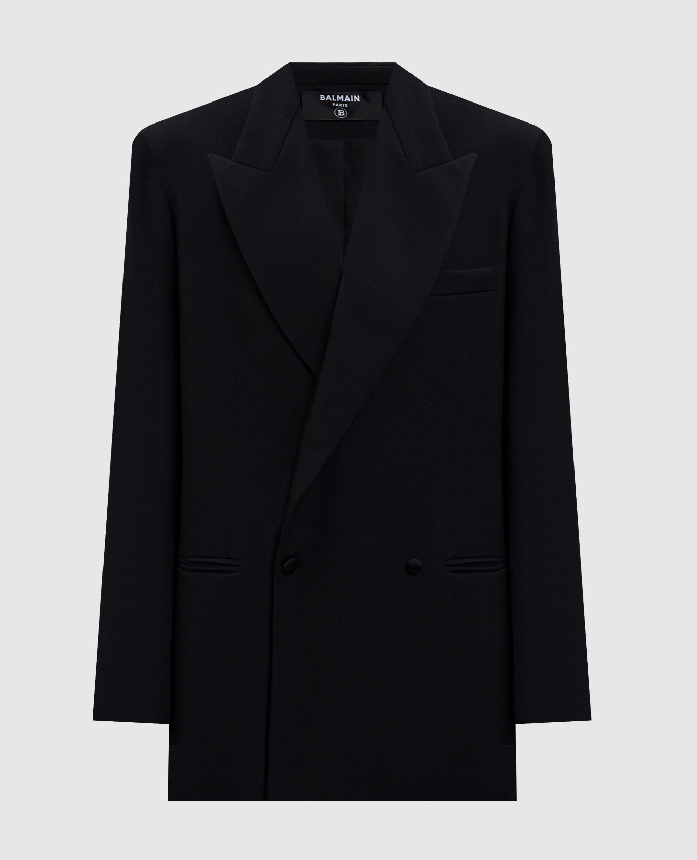 Black double-breasted jacket