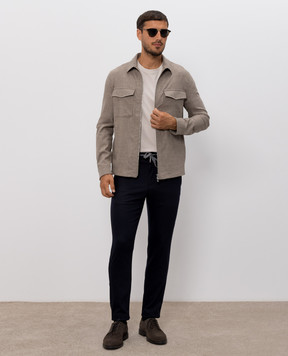 Marco Pescarolo Blue wool and cashmere pants CARACCIOLO5429