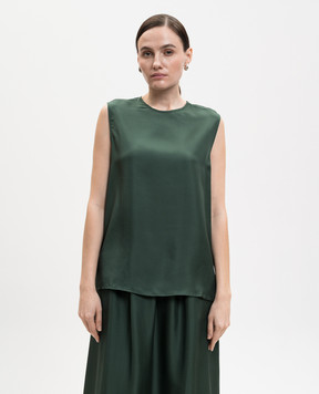 Asceno Green Trento silk top T088F03C509