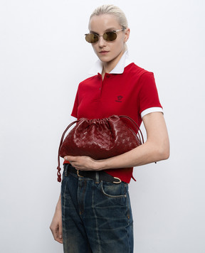 Bottega Veneta Red leather pouch bag Notte 844626V3IV0