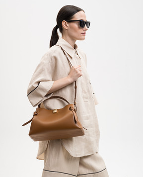 YUZEFI Brown leather Gyoza bag GYOZA