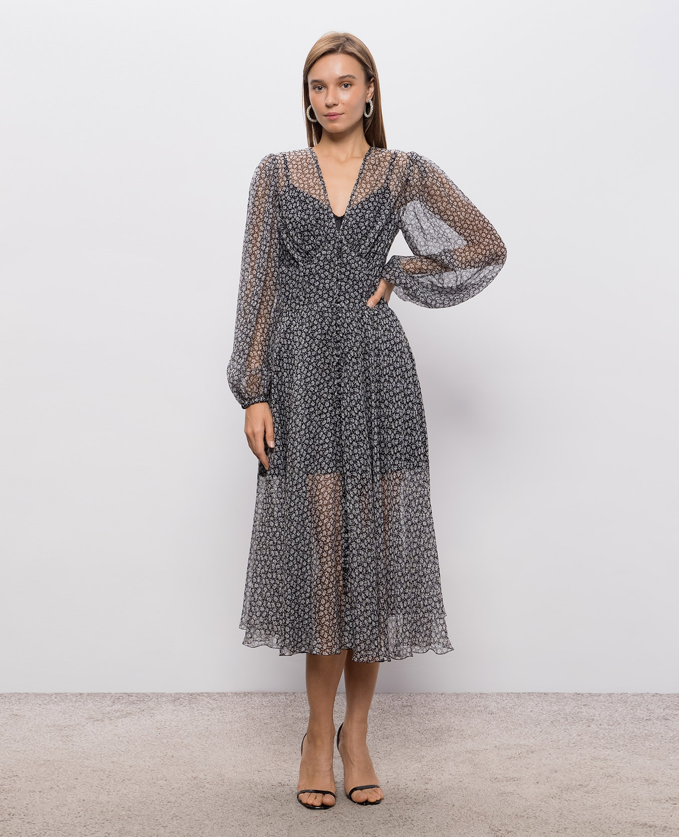 Black printed dress Dolce&Gabbana 2