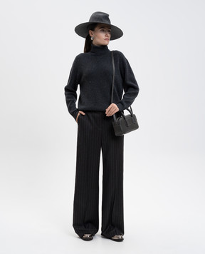 Peserico Gray wool and silk sweater with lurex S99420F1209095