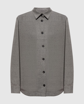 Peserico Gray wool shirt S2162802581