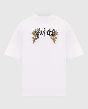 Off-White White Stroke T-shirt with embroidered logo 44MAA120F26J00L