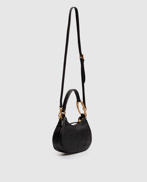 Twinset Black logo embossed hobo bag 262TB7182