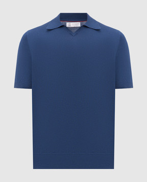 Brunello Cucinelli Blue cotton polo shirt M29800145