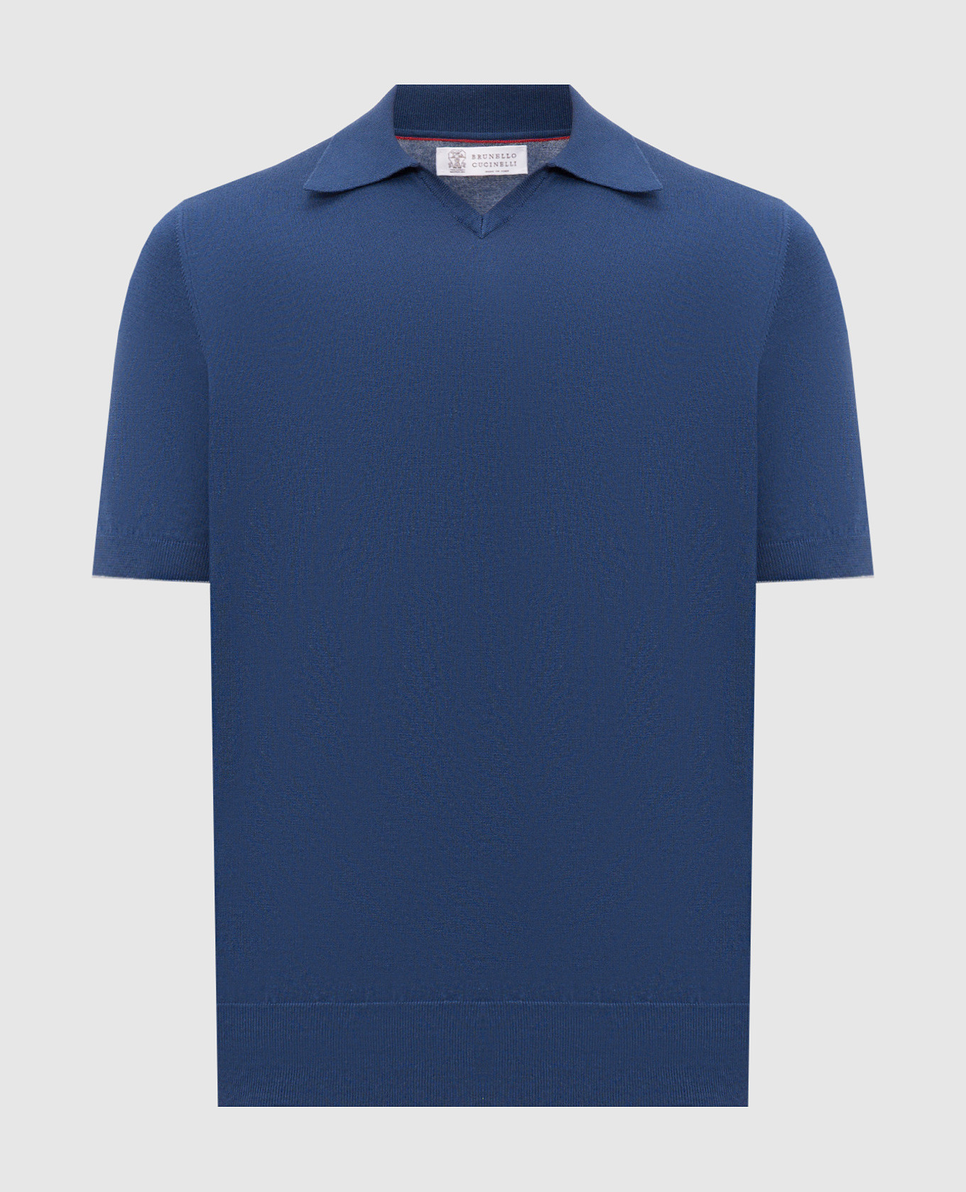 Blue cotton polo shirt