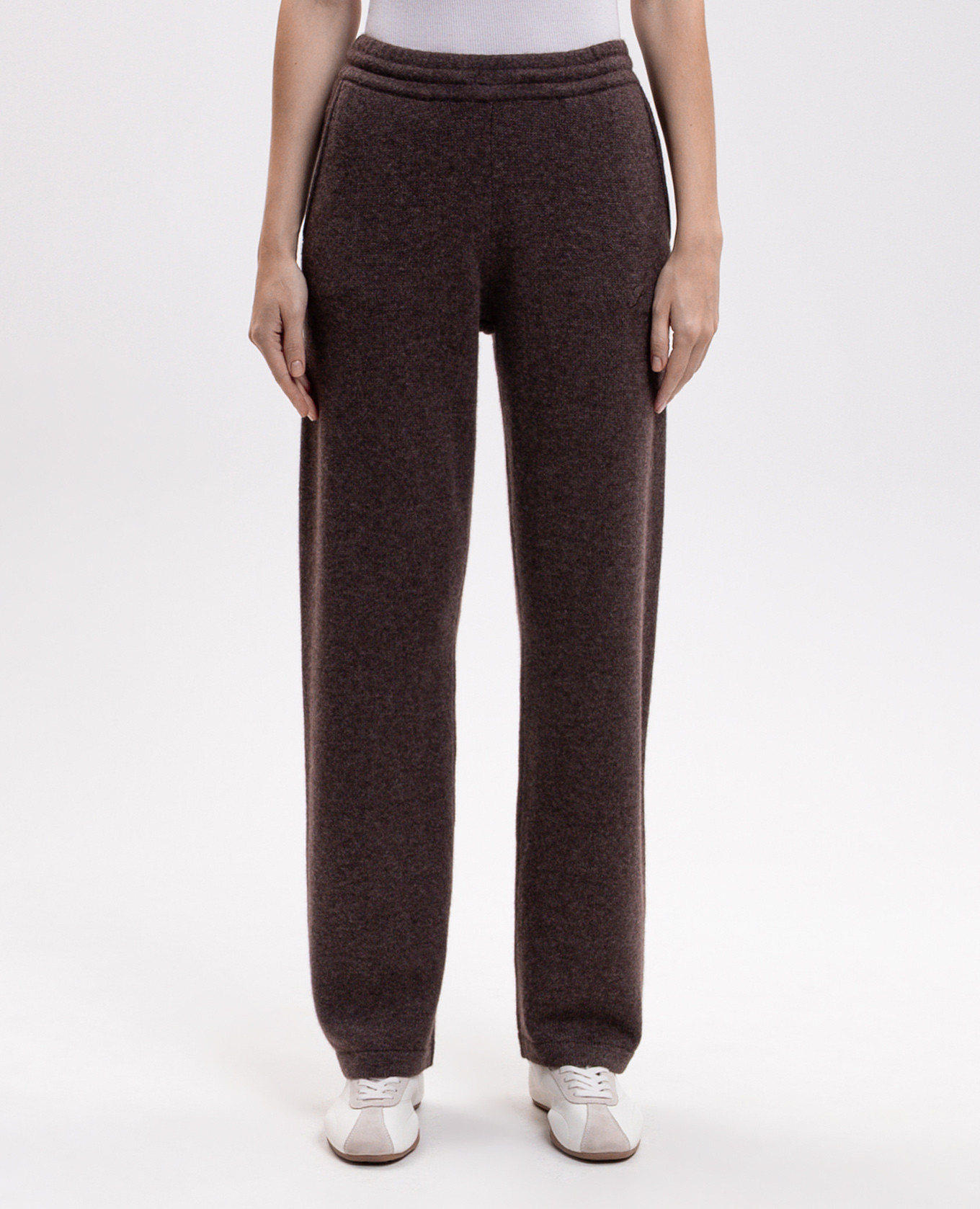 Brown cashmere and wool pants Sporty & Rich 3