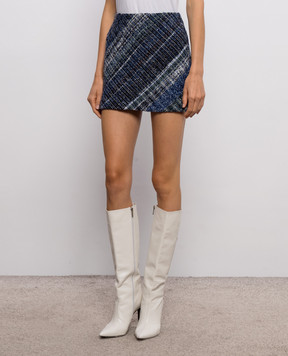 Missoni Blue mini skirt with wool DS26WH09BC006I