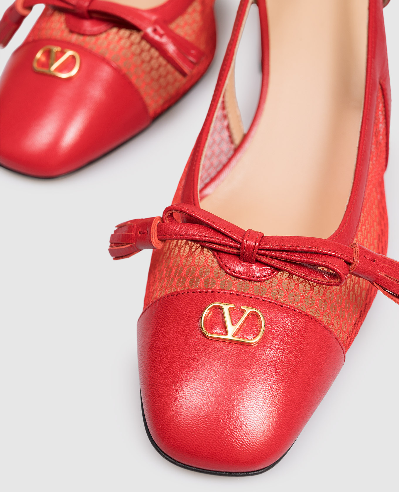 Red leather slingbacks Valet Du Roi Valentino 5