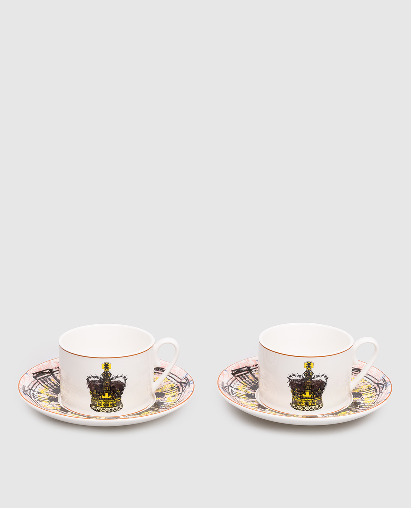 

Porcelain tea set ENDLESS 4 pcs in a gift box Geminiano Cozzi 1765, White