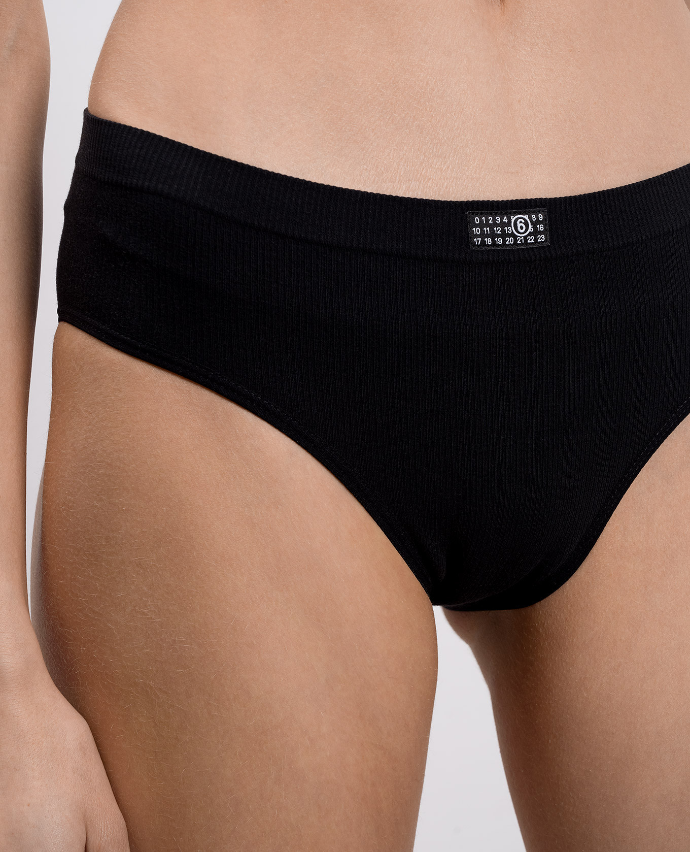 Black briefs with logo patch Maison Margiela MM6 4