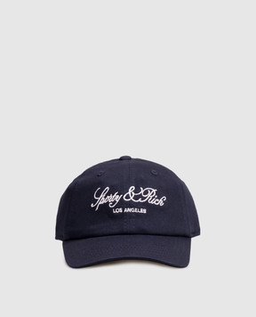 Sporty & Rich Vendome LA children's blue cap with logo embroidery AC10176269BL106