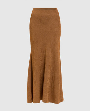 Twinset Brown skirt with woven pattern 261TP3140