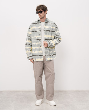 Off-White Grey cargo pants with logo embroidery 44XCF04ES26F001