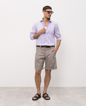 Dolce&Gabbana Brown shorts with lapels GP1J4TFUFL3