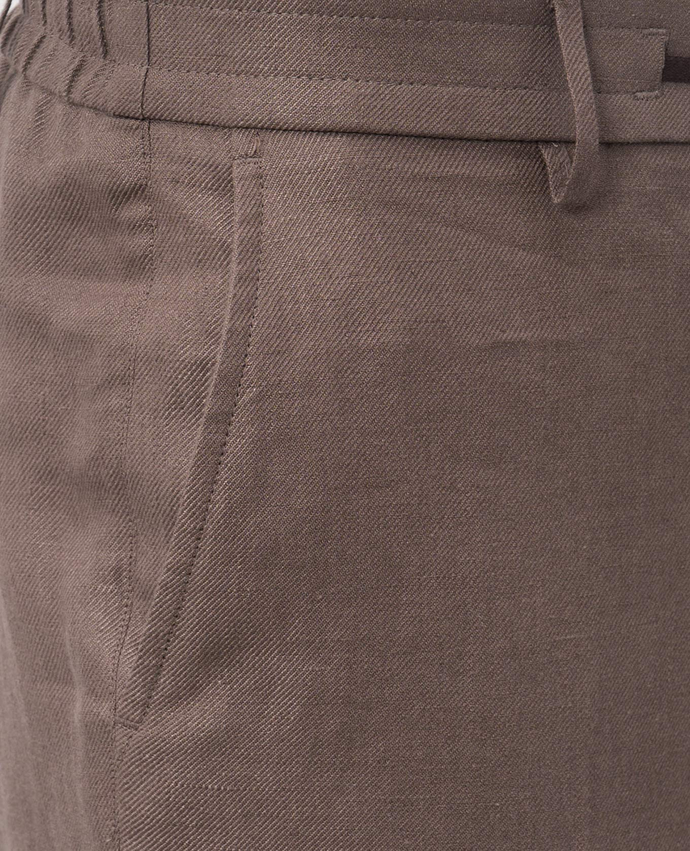 Brown linen pants Peserico 5