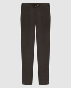 Stefano Ricci Brown cashmere pants M1T6300020CEA01T