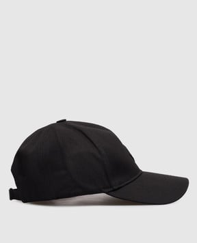 Moncler Black cap with logo patch L20933B000580U082
