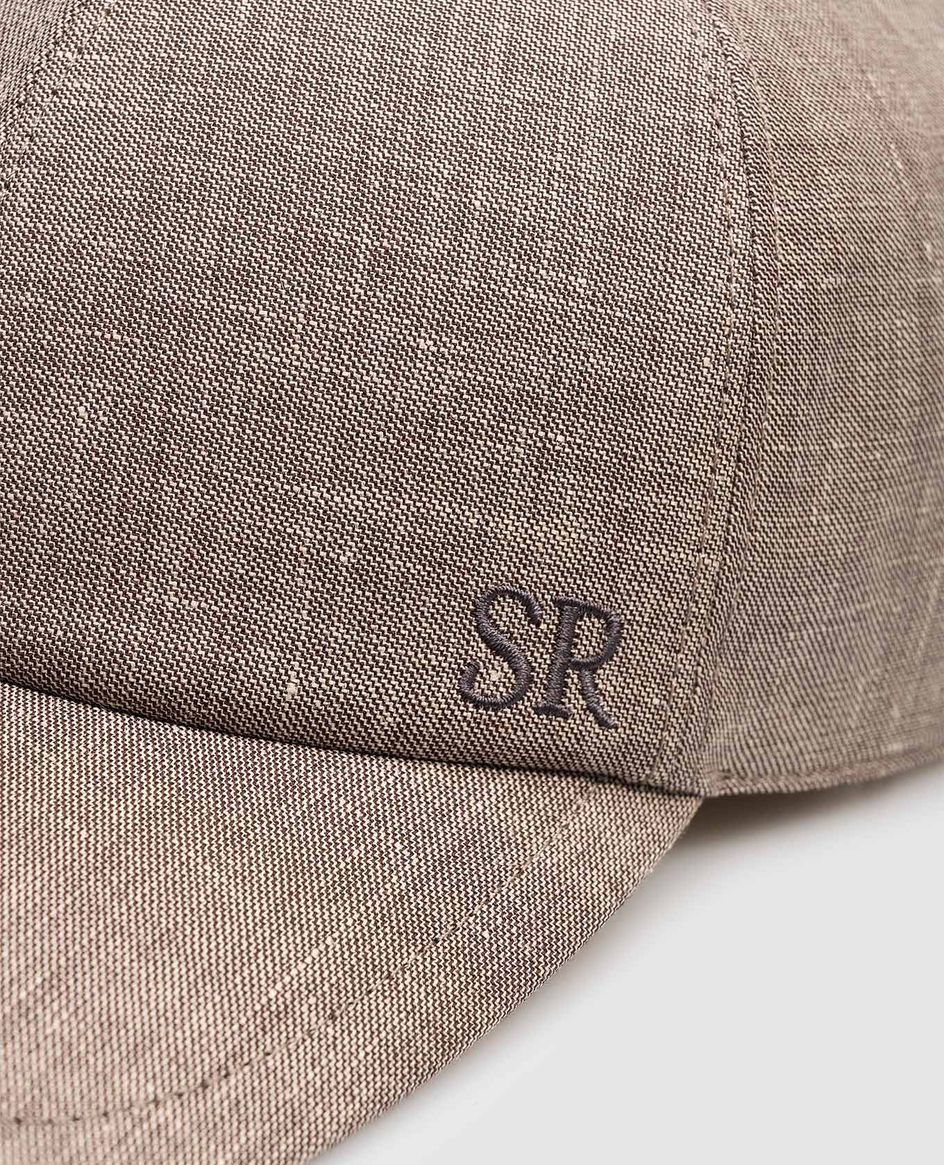Brown cap made of linen, wool and silk Stefano Ricci 4