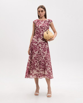 Max Mara SMMPEONIE floral print dress with sash SMMPEONIE