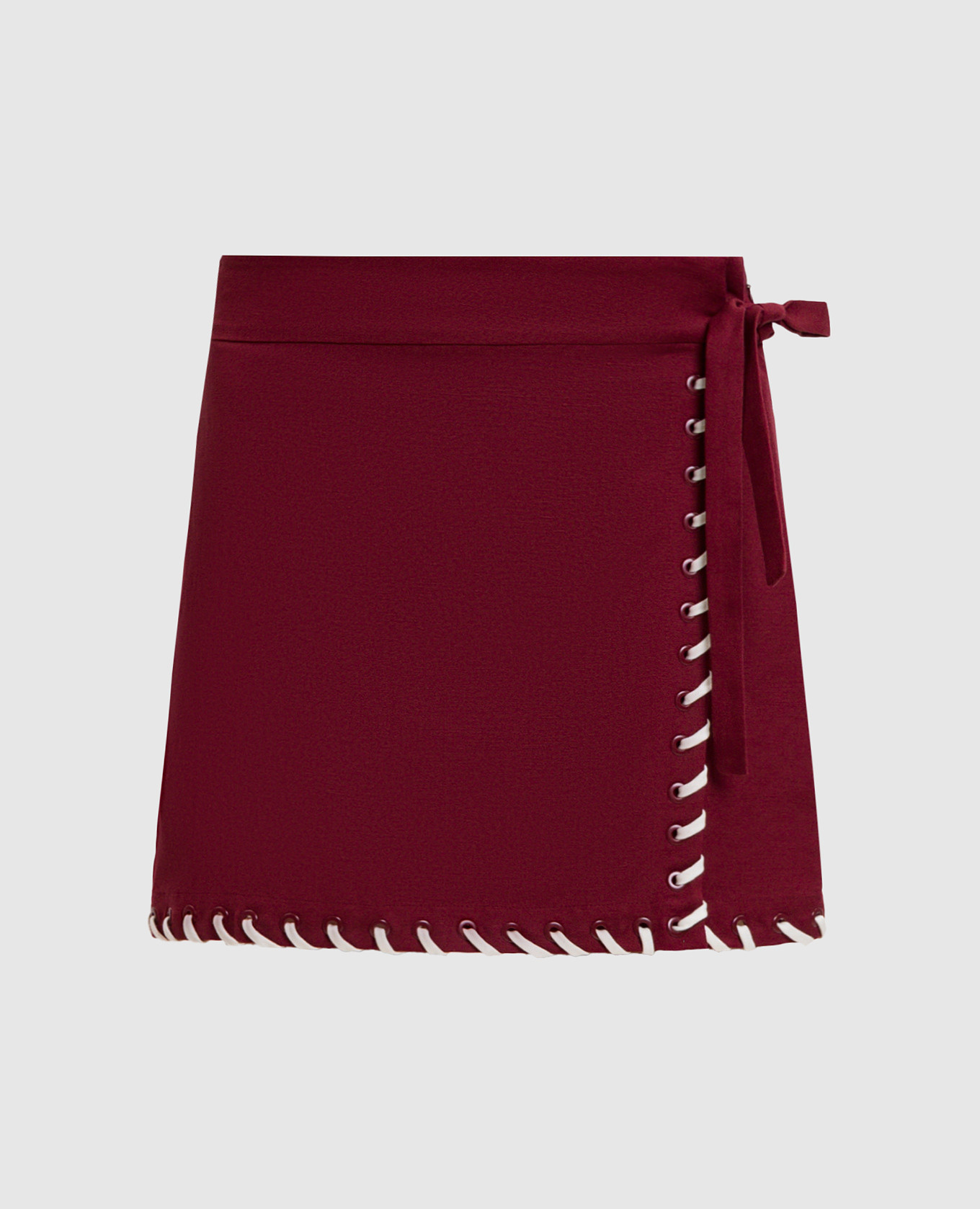 

Burgundy flared mini skirt Simkhai